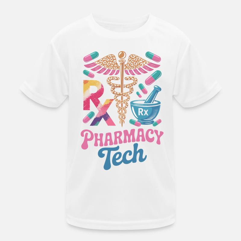 Rx Tech Pharmacy Art Kids Functional T-Shirt