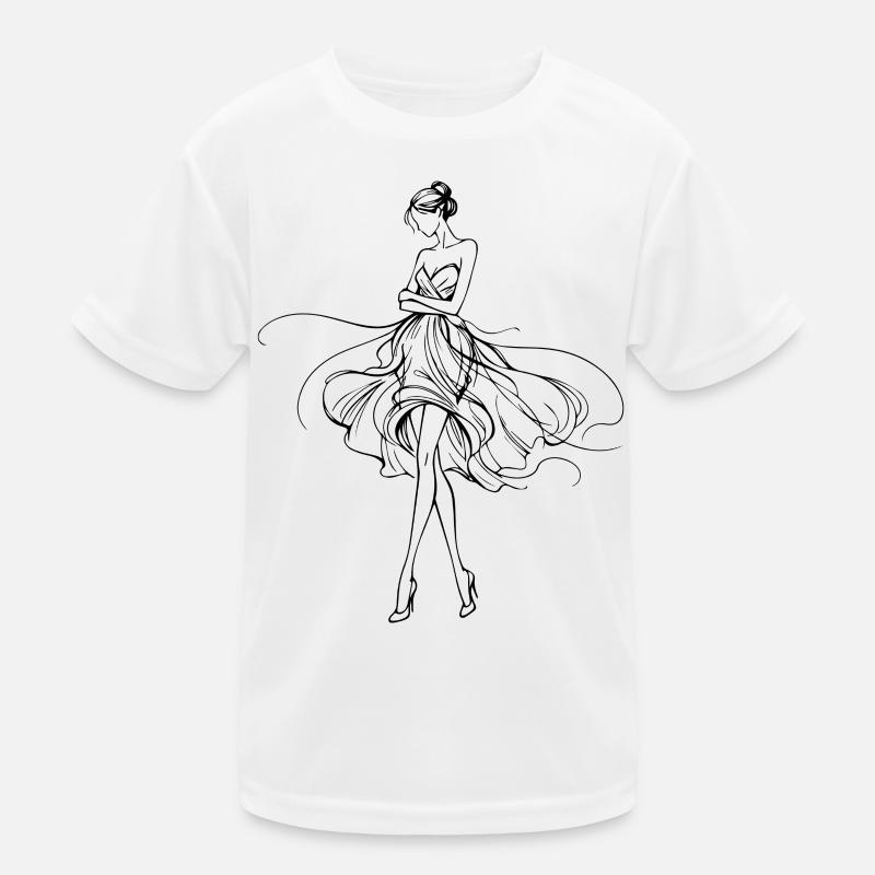 Silhouette fluide en robe de soirée T-shirt sport Enfant