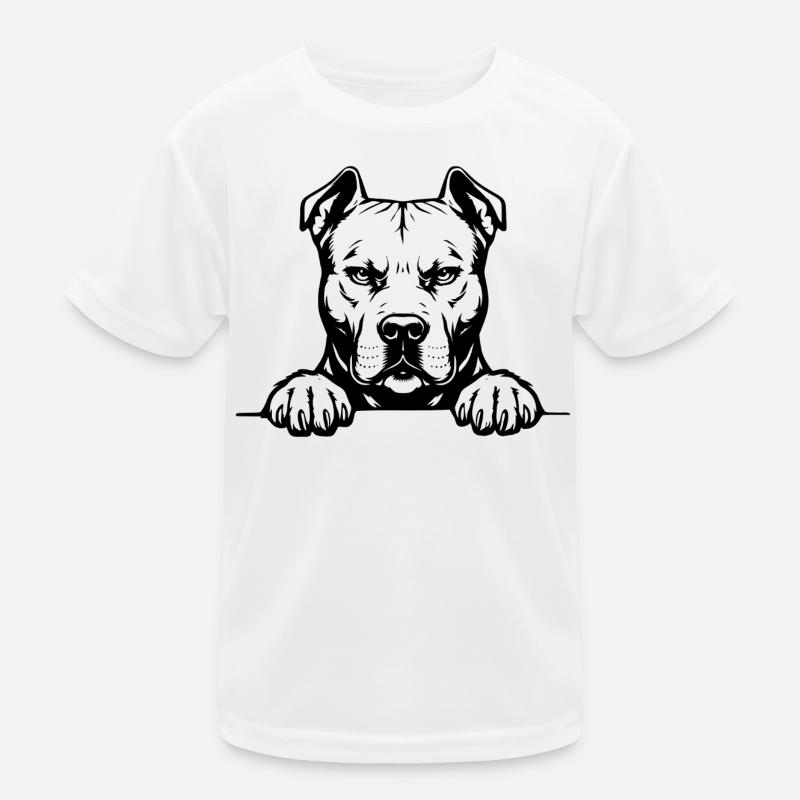 Tête de pitbull avec pattes T-shirt sport Enfant
