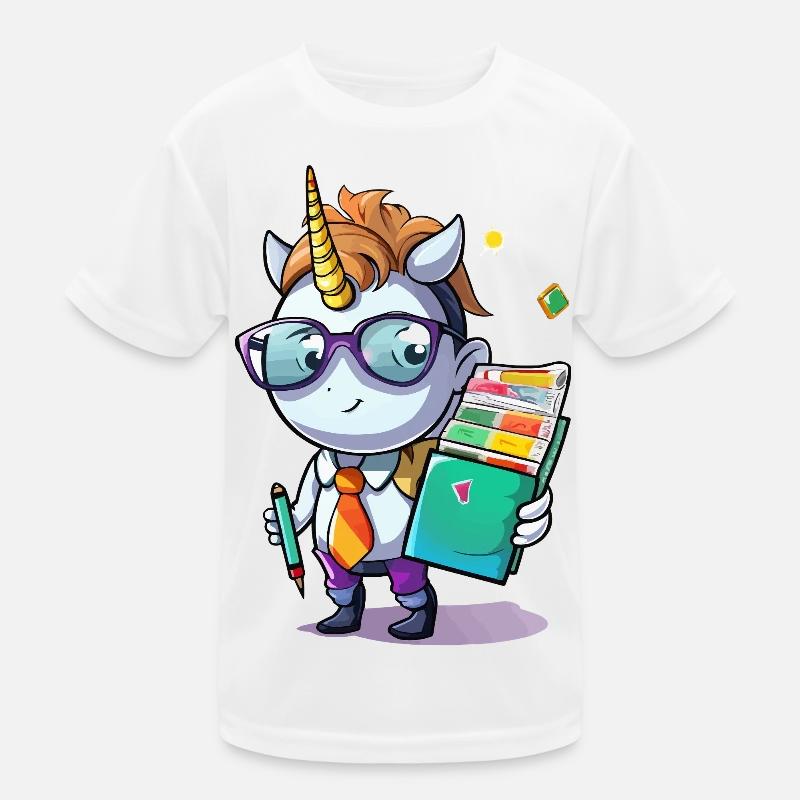 Nerdicorn Schulzauberer Kinder Funktions-T-Shirt