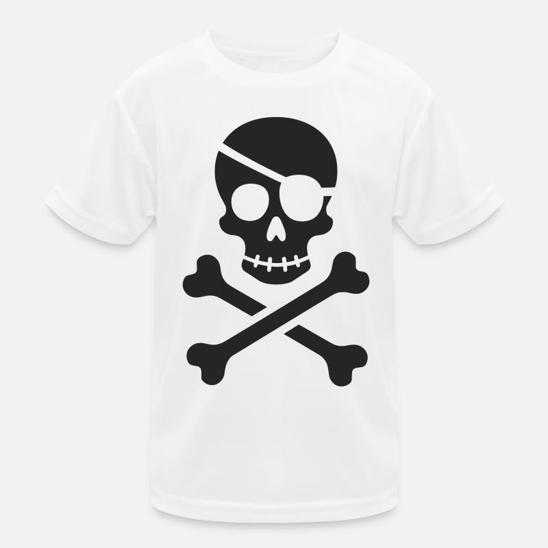 Le classique Jolly Roger Pirate Scream T-shirt sport Enfant
