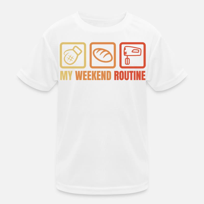 Meine Wochenendroutine Kinder Funktions-T-Shirt