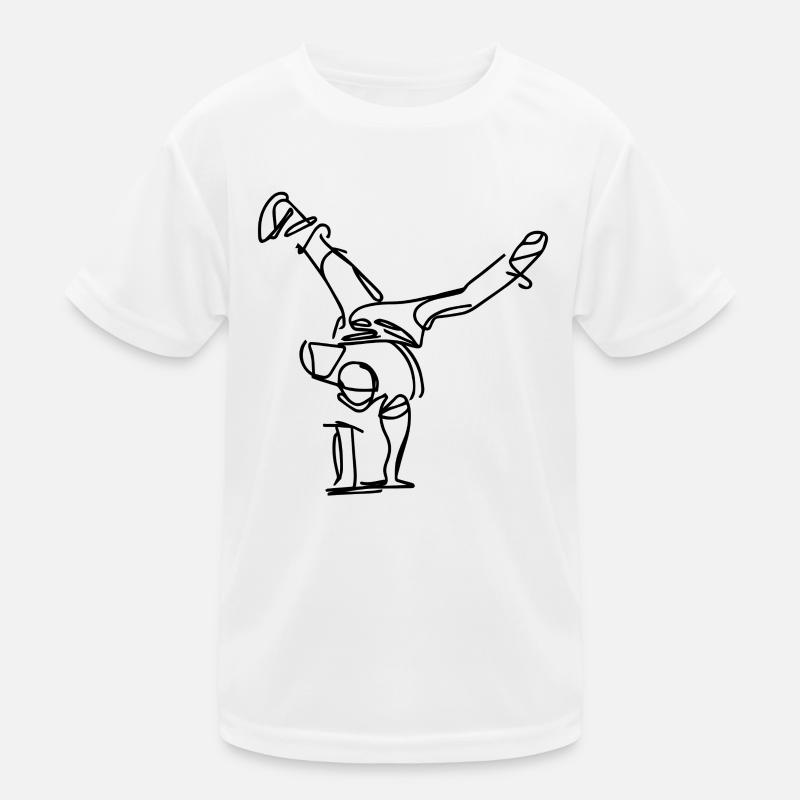 Breakdancer Skizze Kinder Funktions-T-Shirt