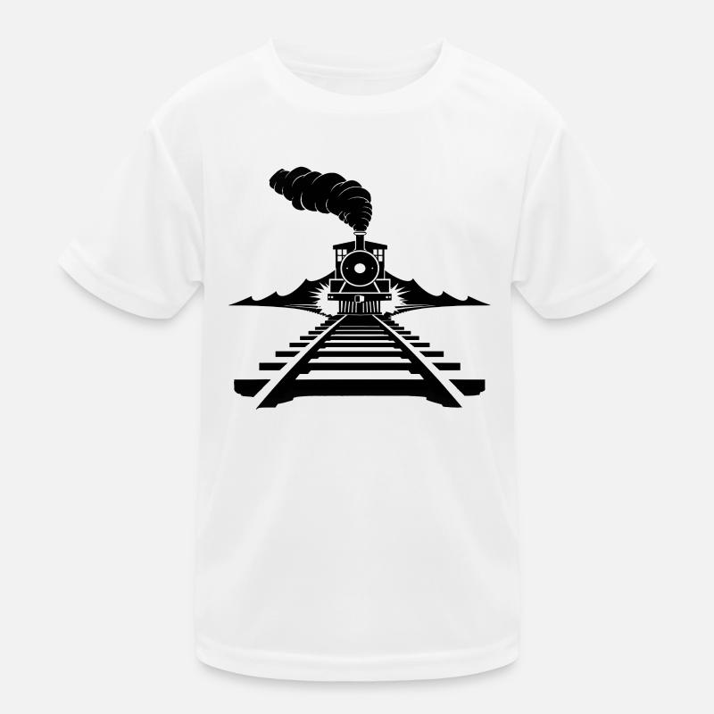Railway Sketch Kids Functional T-Shirt