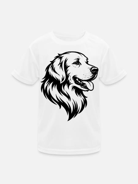 Golden Retriever - Kids Functional T-Shirt - white