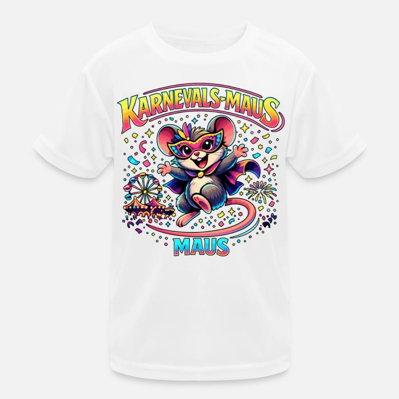 Karnevalsmaus Fasching Kostüm Niedlich Geschenk Kinder Funktions-T-Shirt