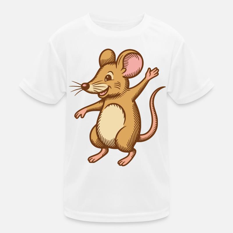 Souris mignonne qui danse saute heureuse drôle heureuse T-shirt sport Enfant