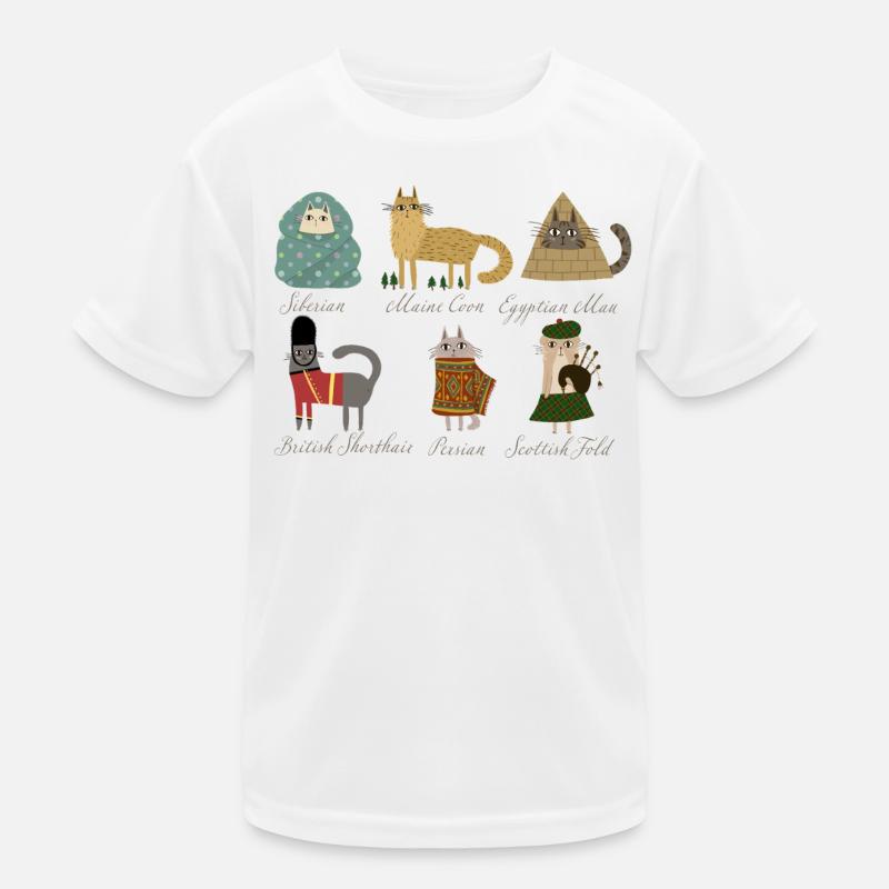 Cat breeds Kids Functional T-Shirt