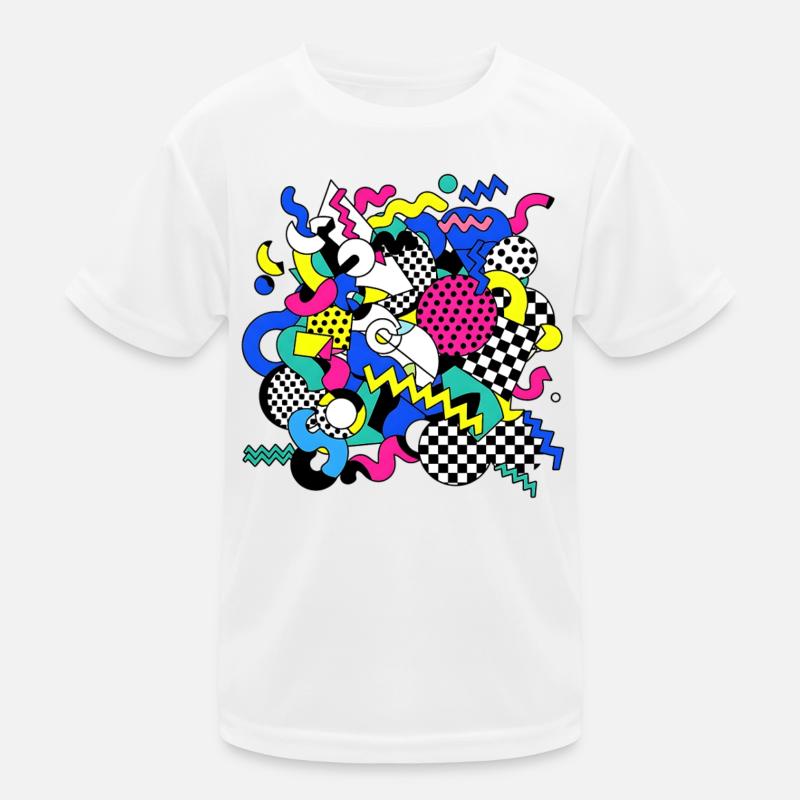 Neon Chaos Pop Art Muster Kinder Funktions-T-Shirt