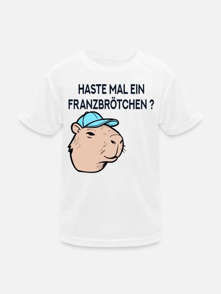 Franzbrötchen Hamburg Capybara - Kinder Funktions-T-Shirt - Weiß
