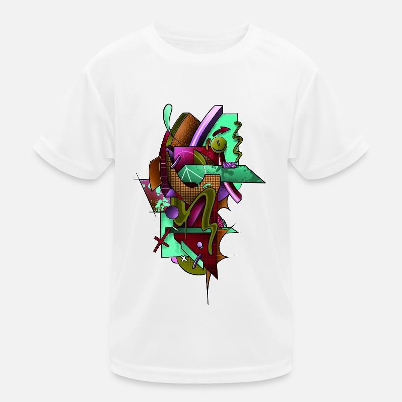 Kaleidoskop Graffiti Komposition Kinder Funktions-T-Shirt