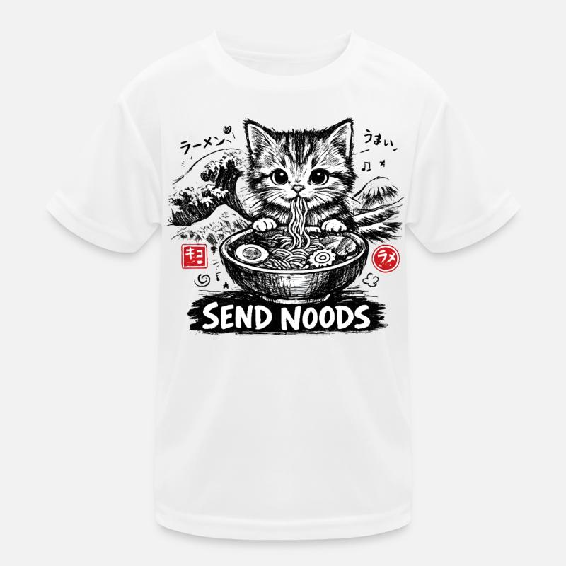 Ramen Katze Kanagawa Kinder Funktions-T-Shirt