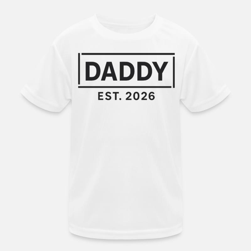 DADDY 2026 Stolzer werdender Vater Kinder Funktions-T-Shirt