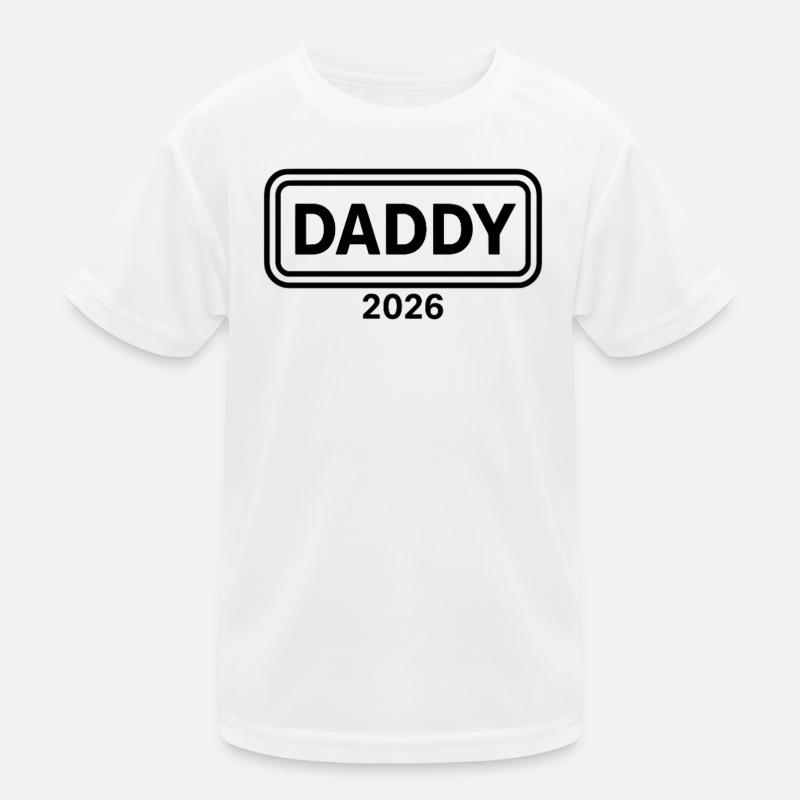 DADDY 2026 Stolzer werdender Vater Kinder Funktions-T-Shirt