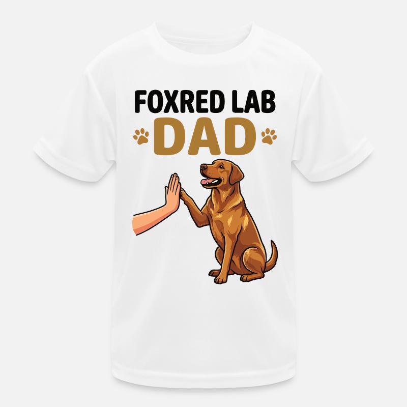 Papa labrador Fox Red – Un design de chien High Five T-shirt sport Enfant