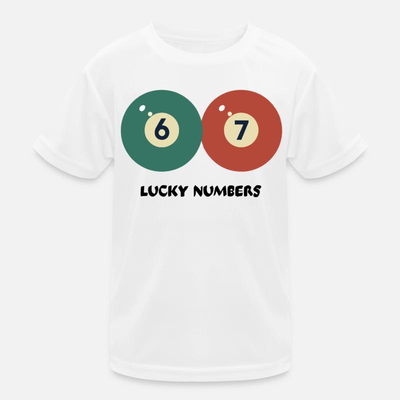67 Numéros Porte-Bonheur - Billard de billard Vintage Design T-shirt sport Enfant