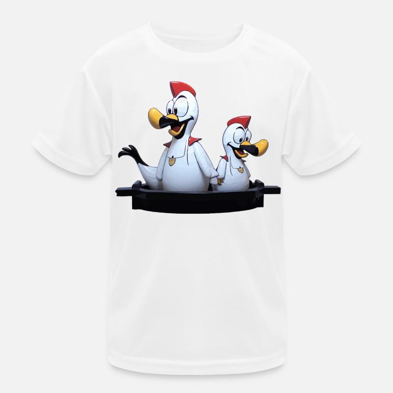 Möwenduo auf Bootssteg Kinder Funktions-T-Shirt