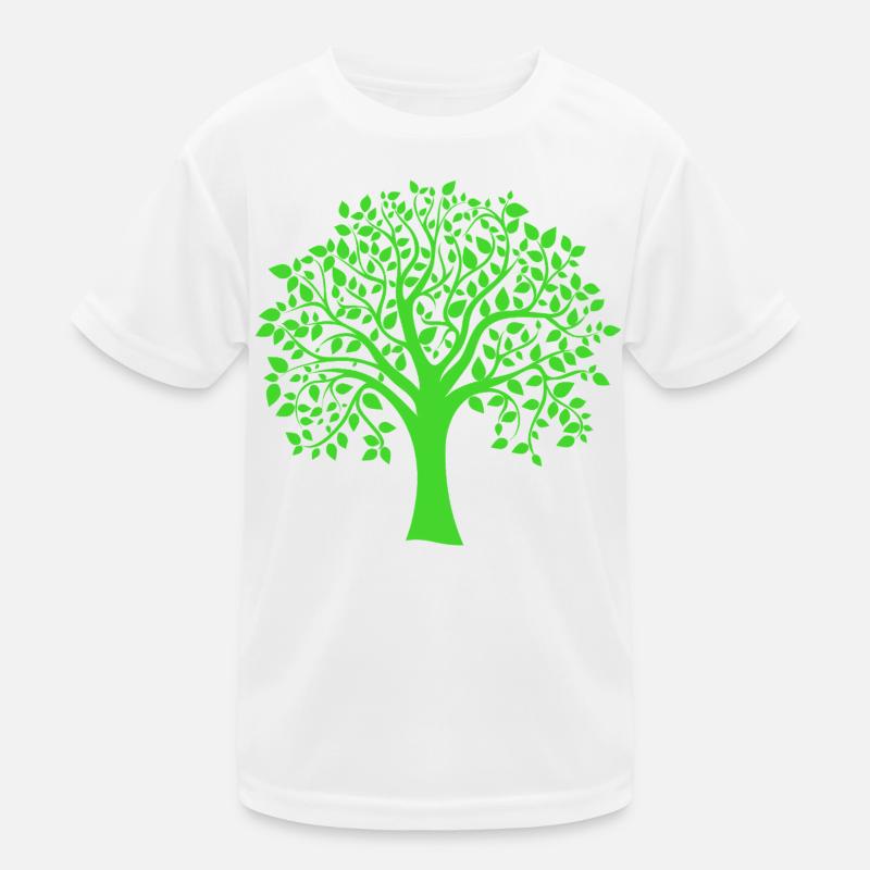 Icon Green Jumbo Tree Print Silhouette Kids Functional T-Shirt