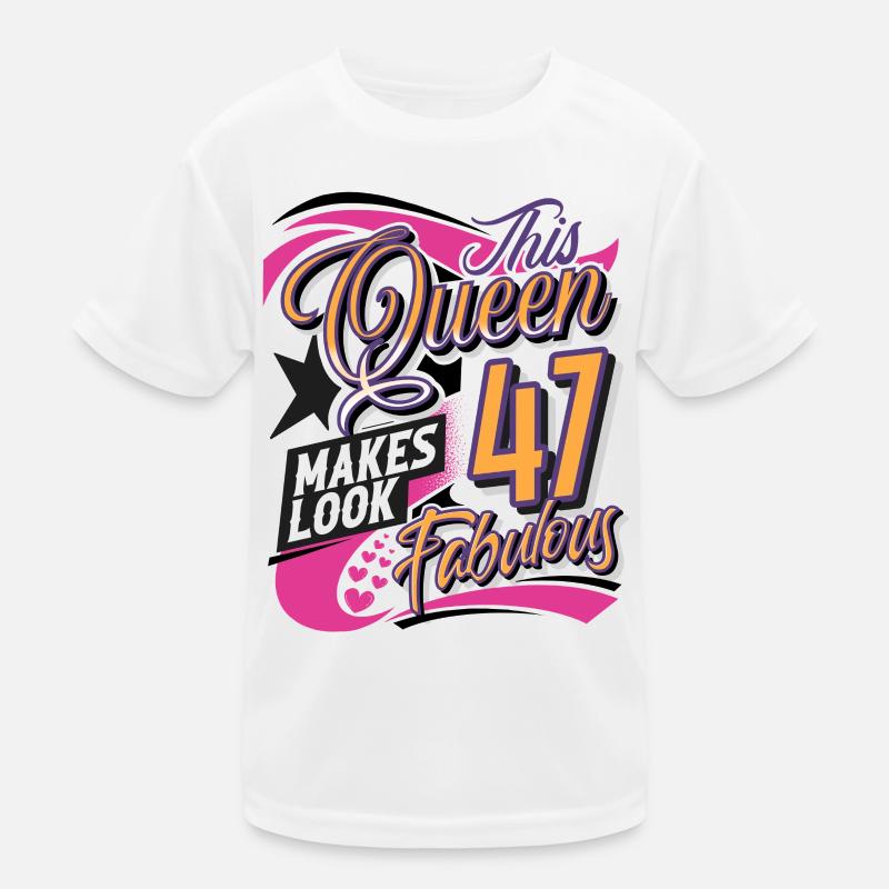 47. Geburtstag Queen Kinder Funktions-T-Shirt