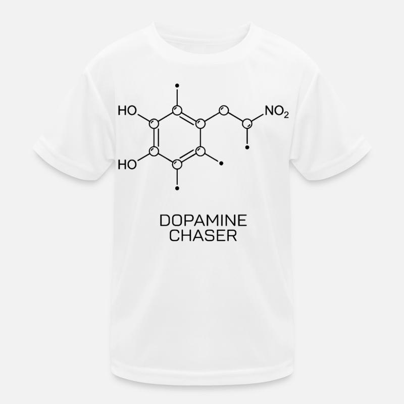 Dopamine Chaser Molekül - Kinder Funktions-T-Shirt - Weiß