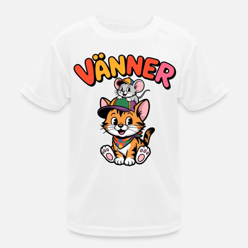 Amis et amis pour toujours – Chat et souris mignons T-shirt sport Enfant