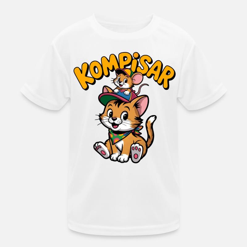 Friends and Buddies Forever – Cute Cat and Mouse Kids Functional T-Shirt