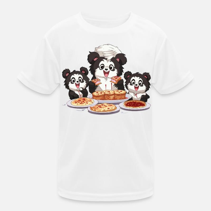 Panda Pizza Fest Kinder Funktions-T-Shirt