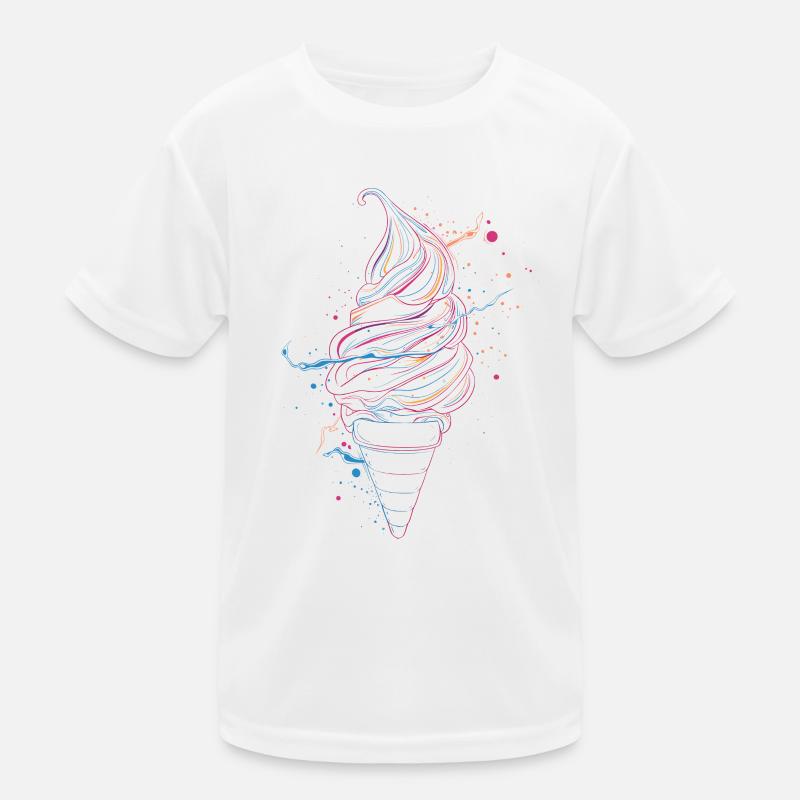 Croquis de cornet de glace T-shirt sport Enfant