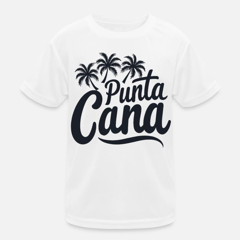 Punta Cana Karibik Urlaub mit Palmen Kinder Funktions-T-Shirt