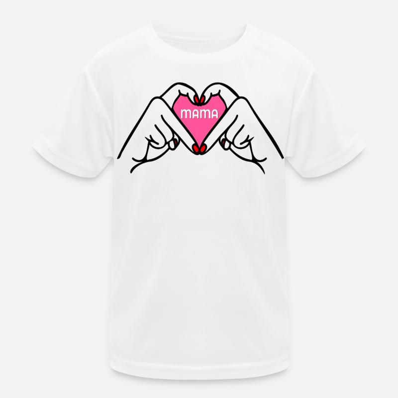 Muttertag Liebe Mama Handzeichen Kinder Funktions-T-Shirt