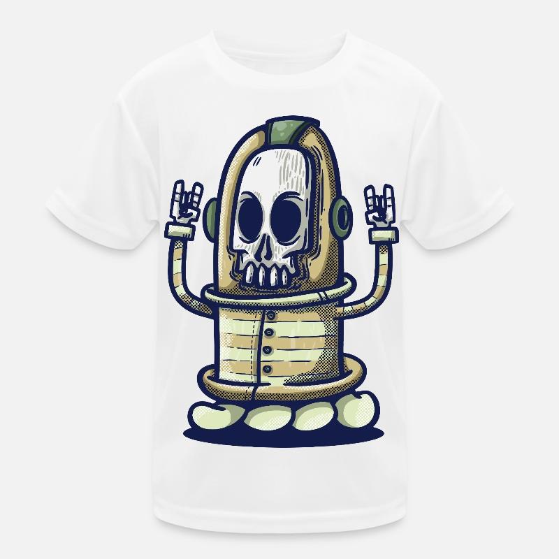 Captain Skeleton Submarine Kids Functional T-Shirt