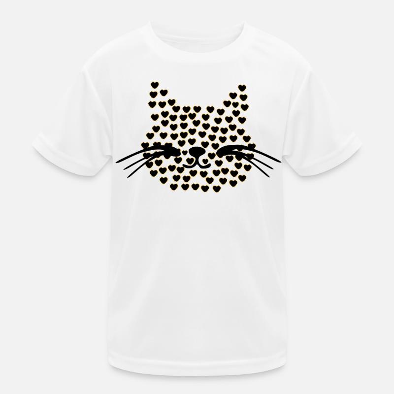 Cats Hearts Valentine's Day Kids Functional T-Shirt