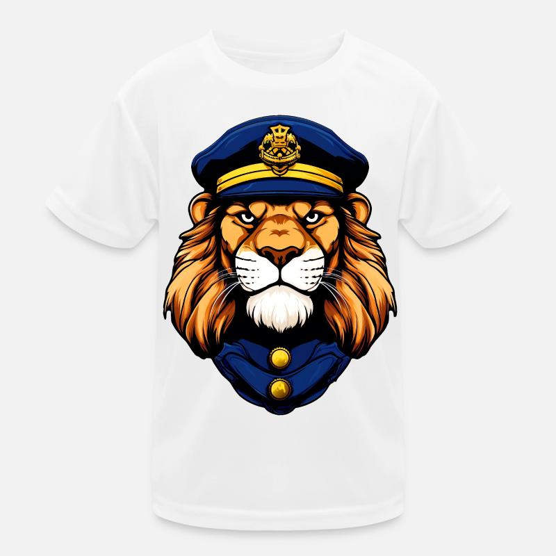Polizei Löwe Kinder Funktions-T-Shirt