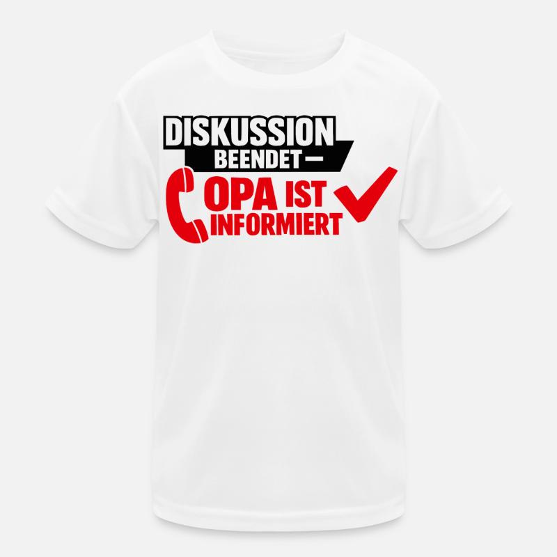 Diskussion beendet Opa informiert Kinder Funktions-T-Shirt