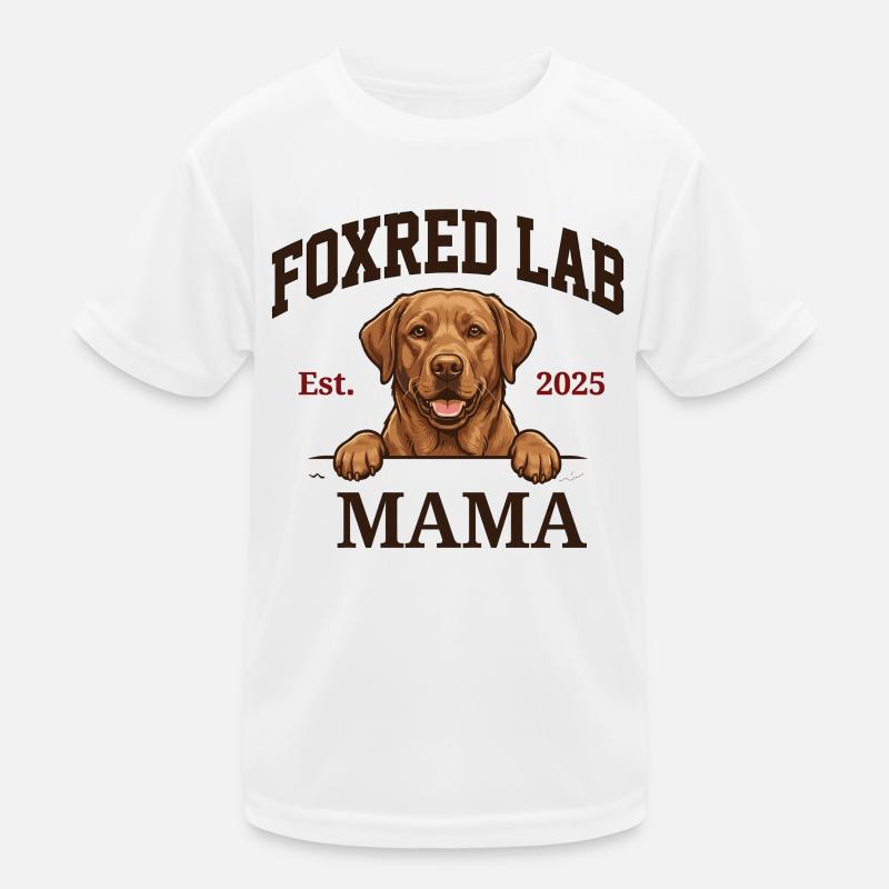 Foxred Lab Mama Est. 2025 – Hunde Mama Design Kinder Funktions-T-Shirt