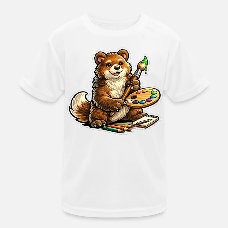 Bear avec l’Art en palette de couleurs T-shirt sport Enfant