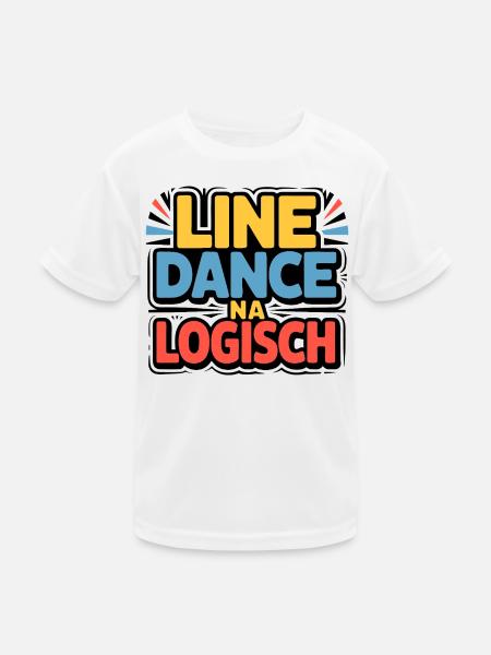 Line Dance Logical - Kids Functional T-Shirt - white - Front