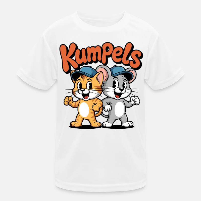 Kumpels Katzenfreundschaft Caps Kinder Funktions-T-Shirt