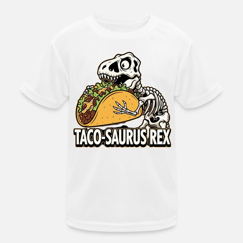 Taco-Saurus Rex - Hungry Dino Skeleton Kids Functional T-Shirt