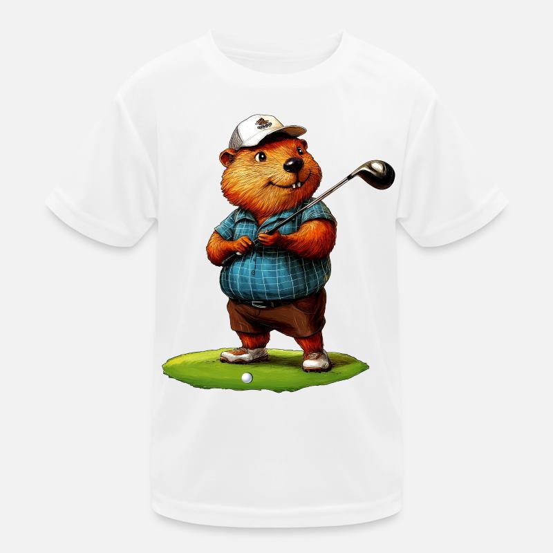 Biber Golf Kinder Funktions-T-Shirt