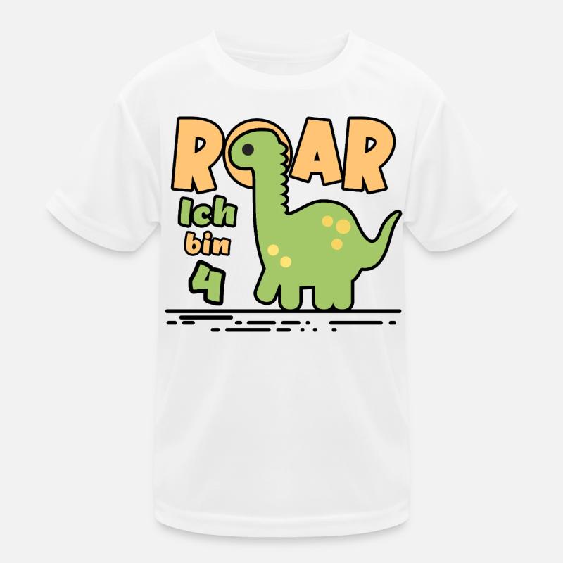 Dinosaure du 4e anniversaire T-shirt sport Enfant