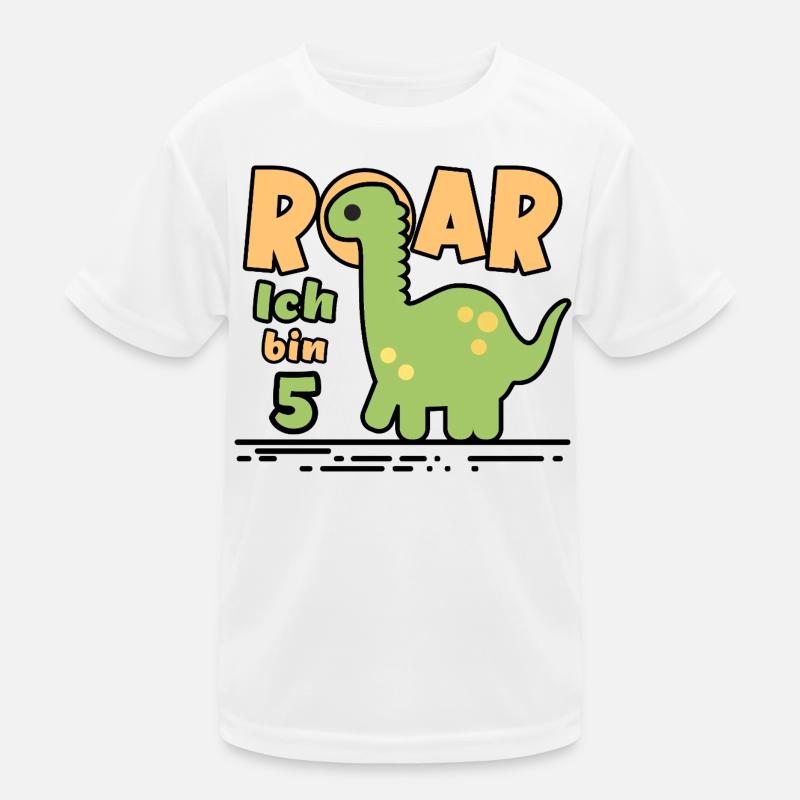 5. Geburtstag Dinosaurier Kinder Funktions-T-Shirt