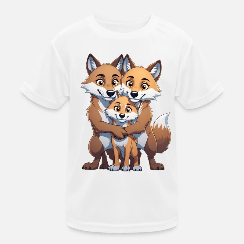 Wolf Family Trio Kids Functional T-Shirt