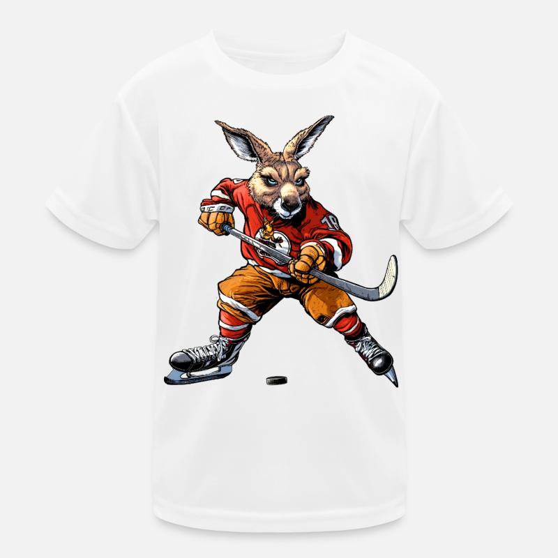 Kängurus Eishockey Kinder Funktions-T-Shirt