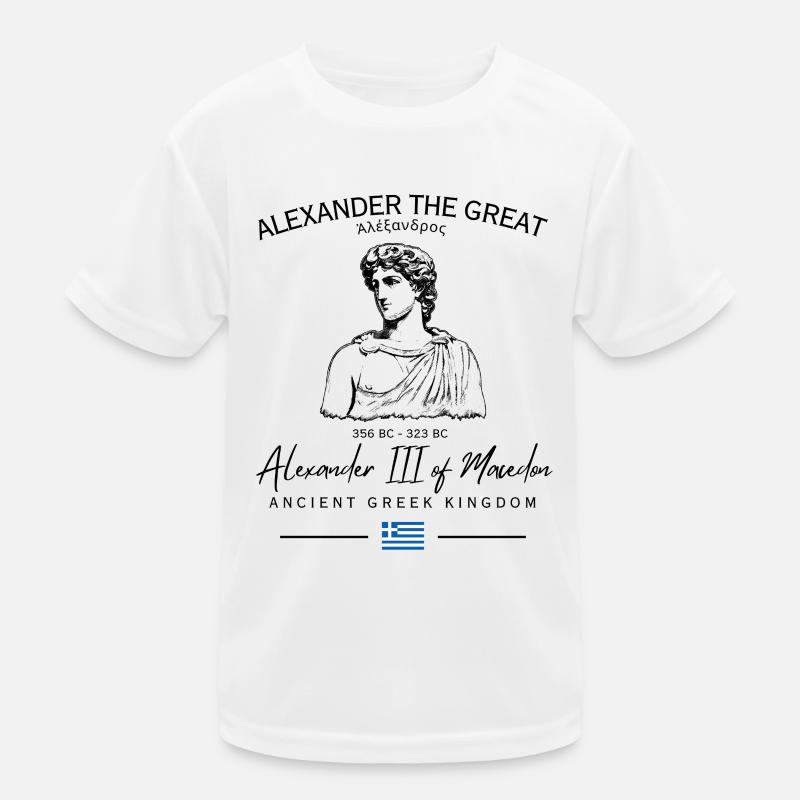 Alexander The Great Ancient Greece Macedonian King Kids Functional T-Shirt