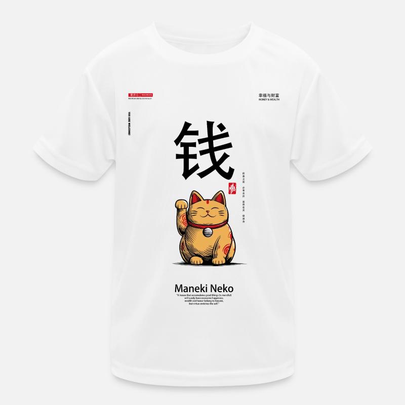 Maneki-Neko Kinder Funktions-T-Shirt