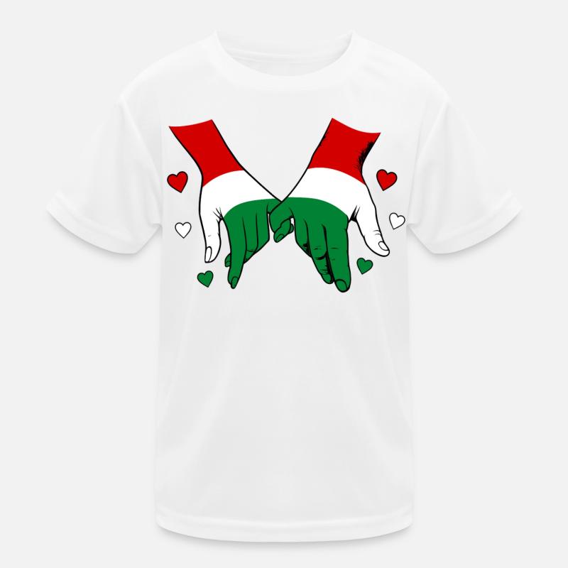 Drapeau hongrois main dans la main T-shirt sport Enfant