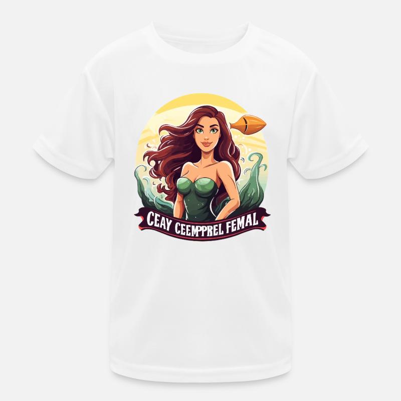 Meeresheldin Mermaid am Abend Kinder Funktions-T-Shirt