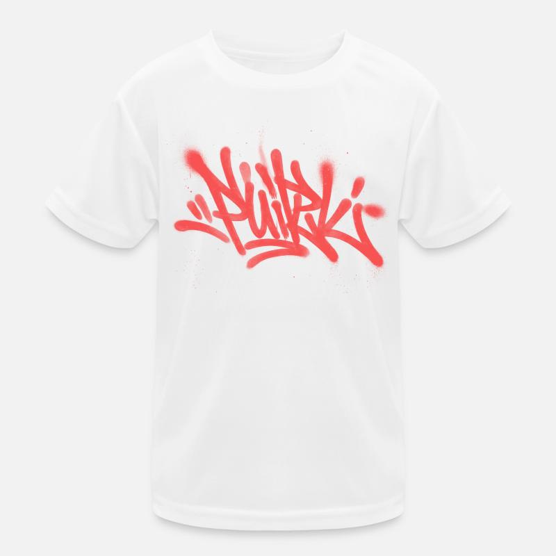 Graffiti Spray Abstrait Tag Rouge T-shirt sport Enfant