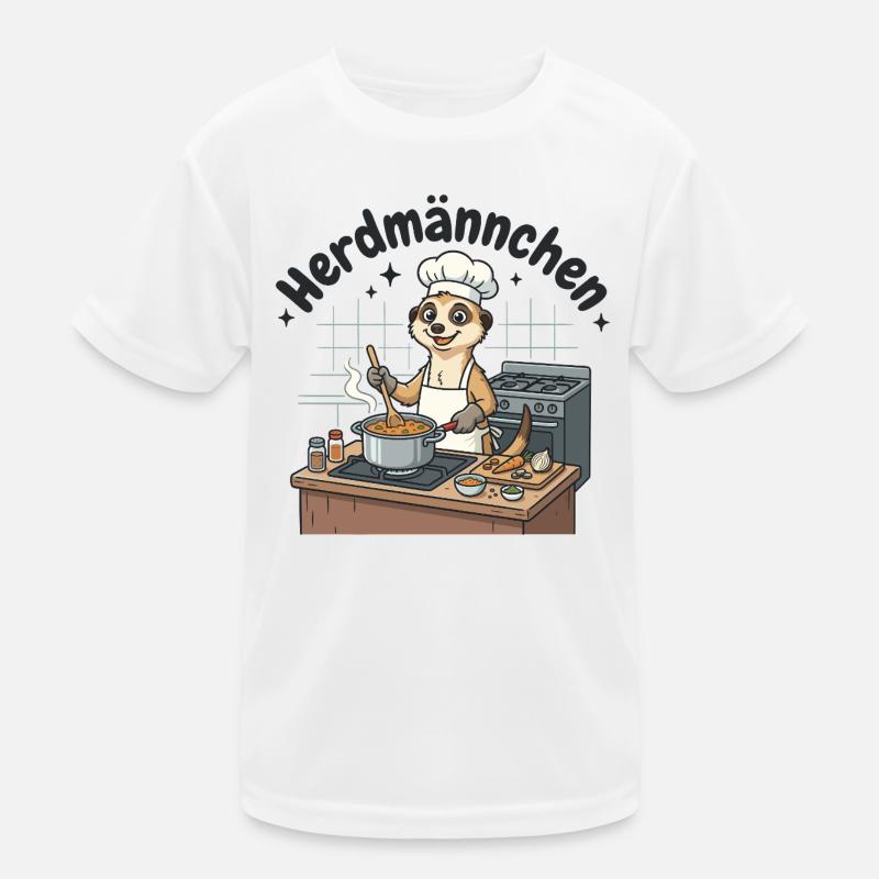 Herdmännchen Koch Erdmännchen am Herd  Kinder Funktions-T-Shirt